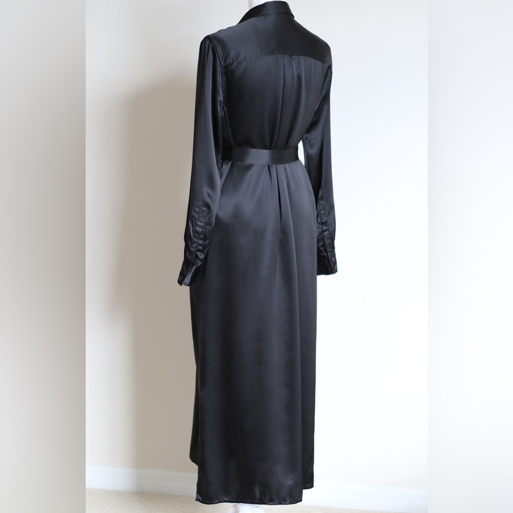 ATM Anthony Thomas Melillo Silk Shirt Dress - Black